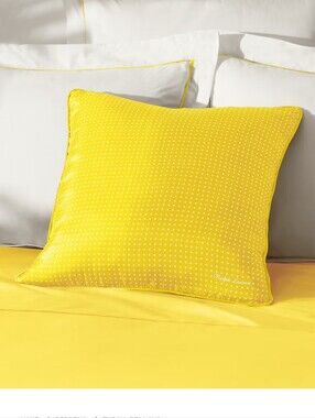 Ralph Lauren Navy "Connor" Polka-Dot Silk Pillow